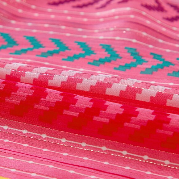 Pink Western Printed Tassel Tie V Neck Wrap Maxi Dress - Picture 10 of 11